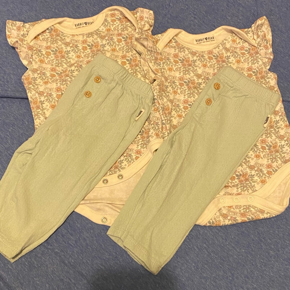 Twins! Bodysuit and soft stretchy pant sets